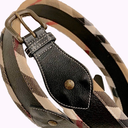Burberry Belt Check Lining & Black leather middle - main product photo