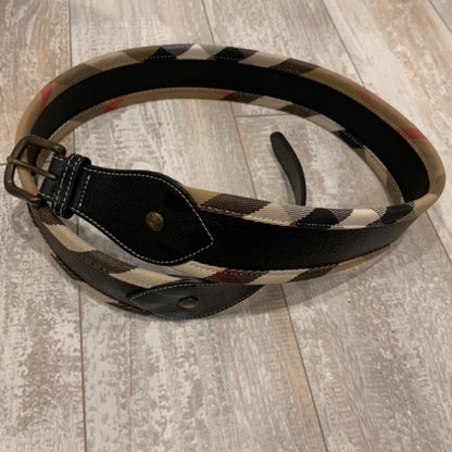 Burberry Belt Check Lining & Black leather middle - photo 7 of 12