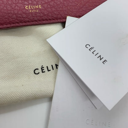 Orchid Color Leather Celine Button Pouchette - photo 4 of 9