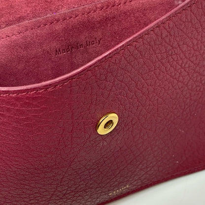 Orchid Color Leather Celine Button Pouchette - photo 7 of 9