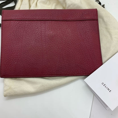 Orchid Color Leather Celine Button Pouchette - photo 8 of 9