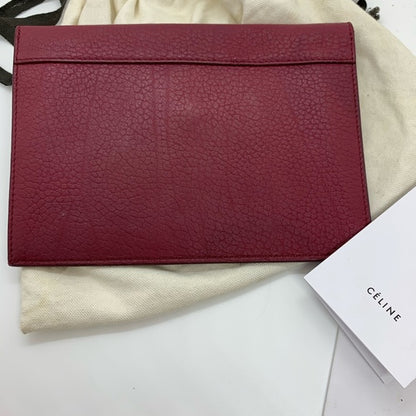 Orchid Color Leather Celine Button Pouchette - photo 9 of 9