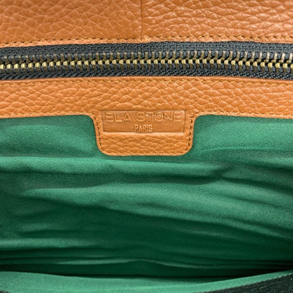 Ela Stone Paris Grained Cognac Leather Clutch - photo 2 of 10