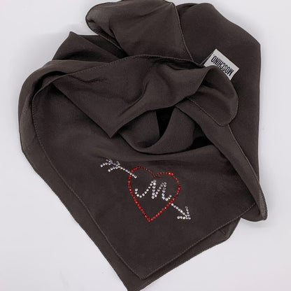 Vintage Moschino Strass Logo Silk Scarf - main product photo