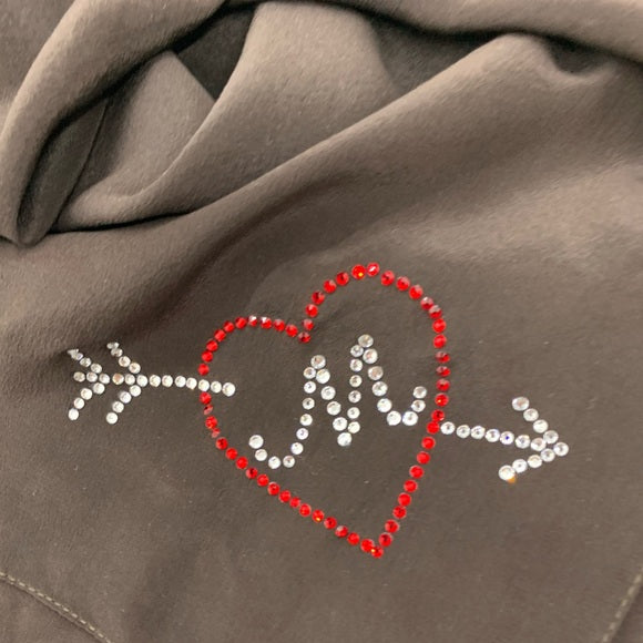 Vintage MOSCHINO Strass Logo Silk Scarf