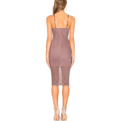 By The Way Jhene Mesh Midi Dress in Mauve XS - photo 3 of 7