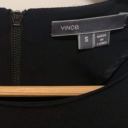 Vince. Black Shift T-Shirt Dress with side Pockets - photo 12 of 13