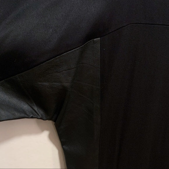 VINCE. Black Shift T-Shirt Dress with side Pockets