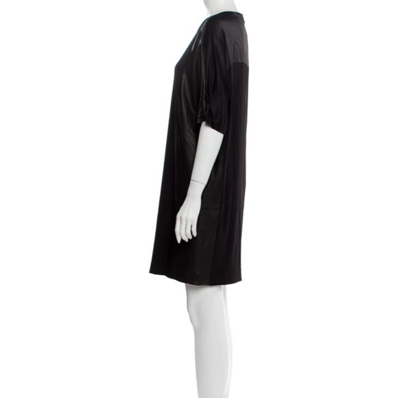 VINCE. Black Shift T-Shirt Dress with side Pockets