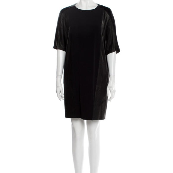 VINCE. Black Shift T-Shirt Dress with side Pockets