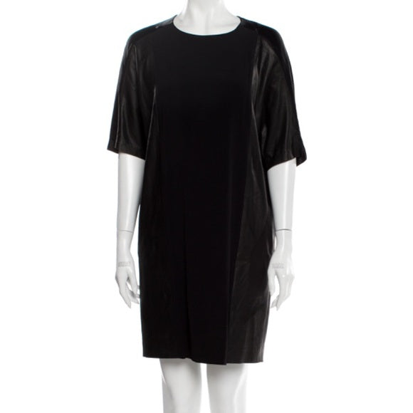 VINCE. Black Shift T-Shirt Dress with side Pockets
