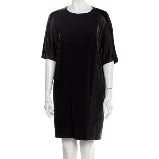 VINCE. Black Shift T-Shirt Dress with side Pockets