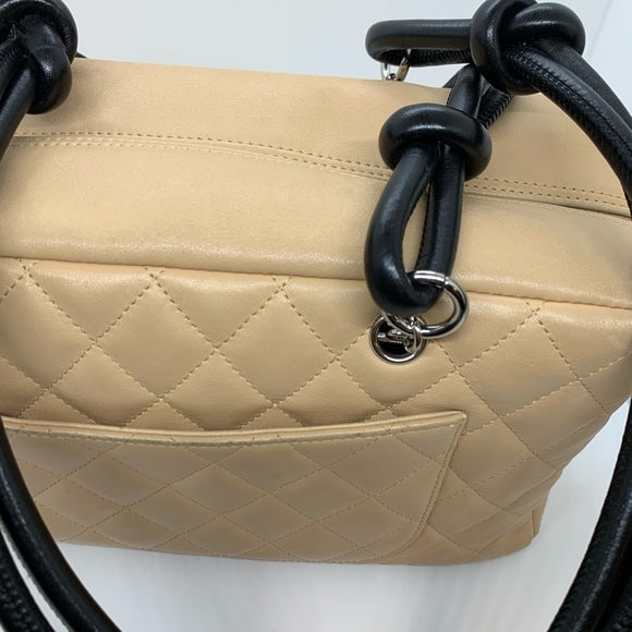CHANEL Calfskin Quilted Large Cambon