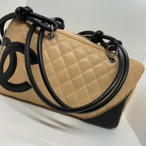 CHANEL Calfskin Quilted Large Cambon
