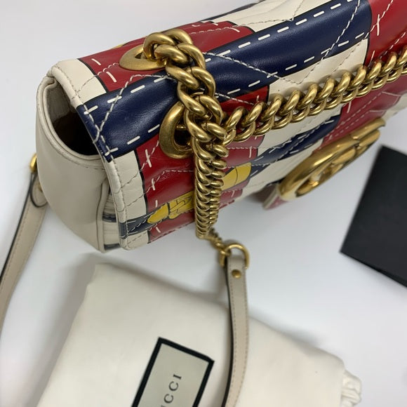 GUCCI TROMPE L'OEIL 'GG' MARMONT SHOULDER BAG