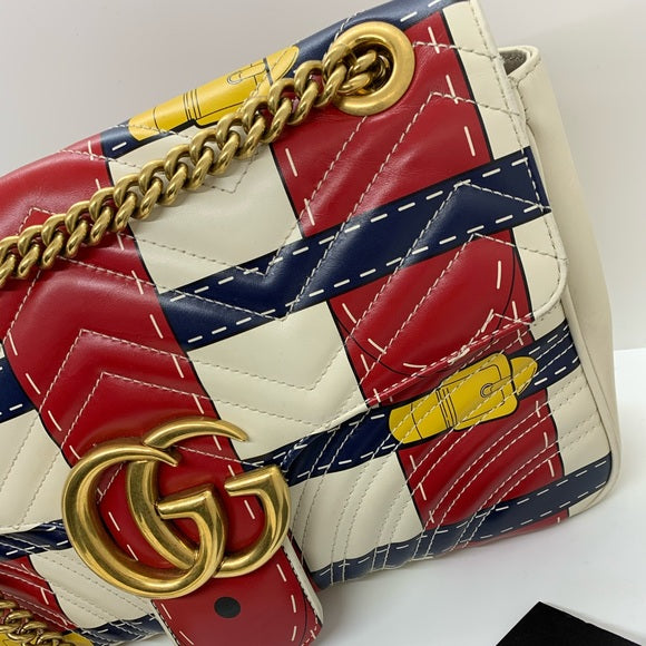 GUCCI TROMPE L'OEIL 'GG' MARMONT SHOULDER BAG