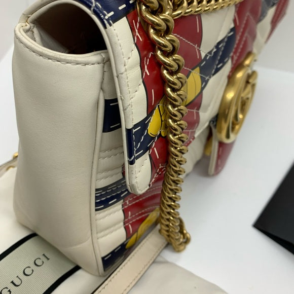 GUCCI TROMPE L'OEIL 'GG' MARMONT SHOULDER BAG