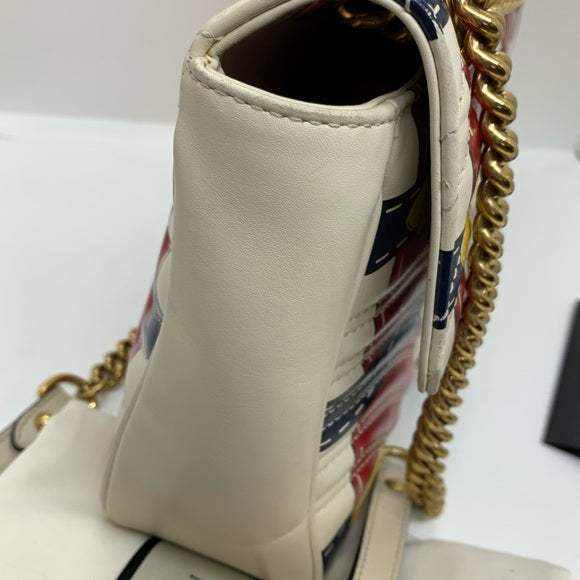 GUCCI TROMPE L'OEIL 'GG' MARMONT SHOULDER BAG