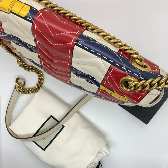 GUCCI TROMPE L'OEIL 'GG' MARMONT SHOULDER BAG