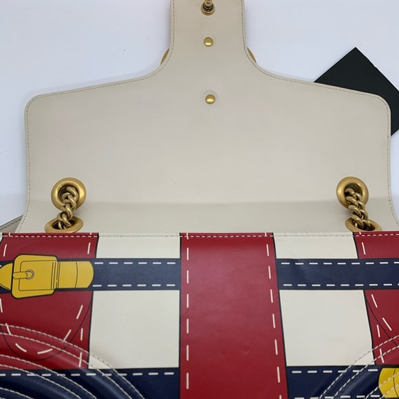 GUCCI TROMPE L'OEIL 'GG' MARMONT SHOULDER BAG