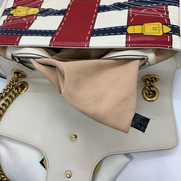 GUCCI TROMPE L'OEIL 'GG' MARMONT SHOULDER BAG