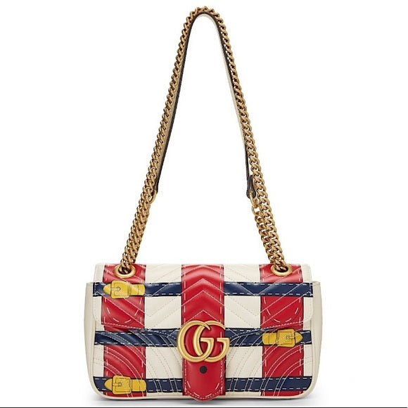 GUCCI TROMPE L'OEIL 'GG' MARMONT SHOULDER BAG