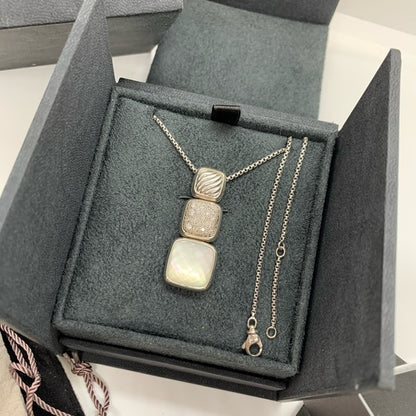 David Yurman Sterling Silver Chicklet Necklace - photo 5 of 10