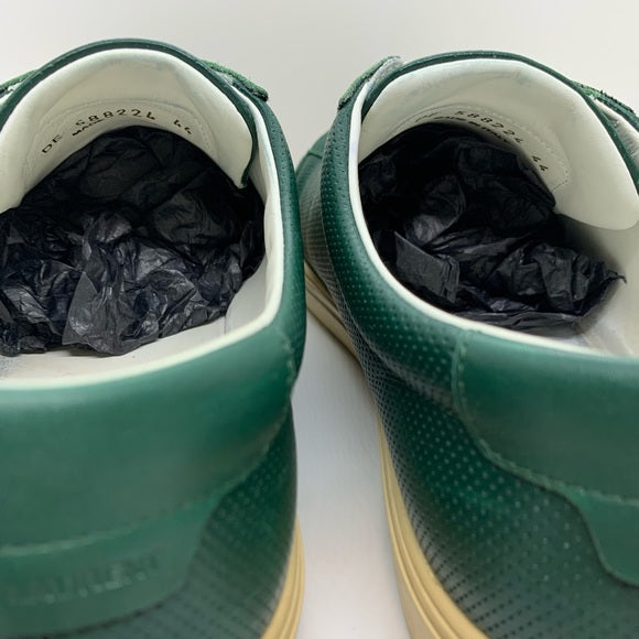 Men’s Saint Laurent Low Top Green Leather Sneakers