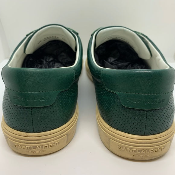 Men’s Saint Laurent Low Top Green Leather Sneakers