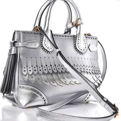 Burberry Metallic Calfskin Broguing Small Banner - photo 2 of 16