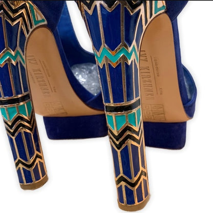 Ivy Kirzhner Cobalt Blue Block Heel 7.5 - photo 6 of 9