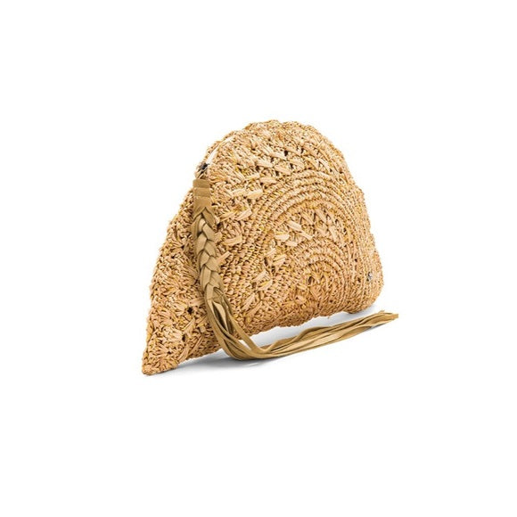 Flora Bella Avila Clutch in Natural & Gold