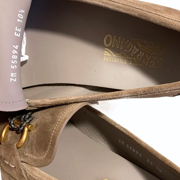 Salvatore Ferragamo Front 4 Suede Driver Loafers