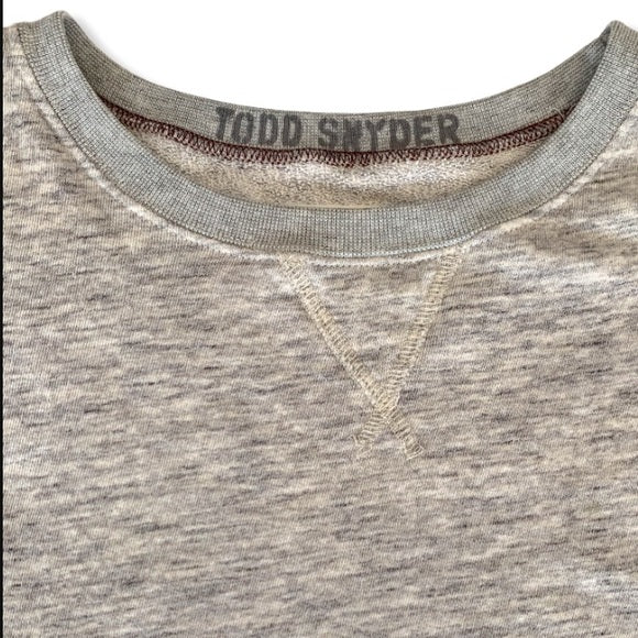 Champion x TODD SNYDER grey cropped sweater tee XS