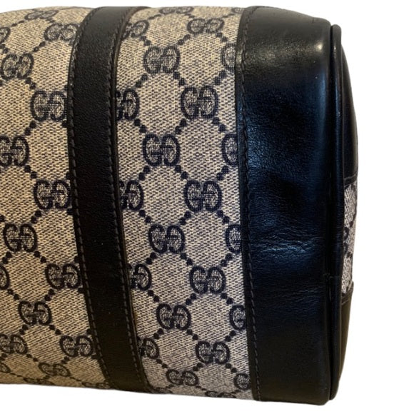Vintage Gucci Boston Bag Navy Blue Series