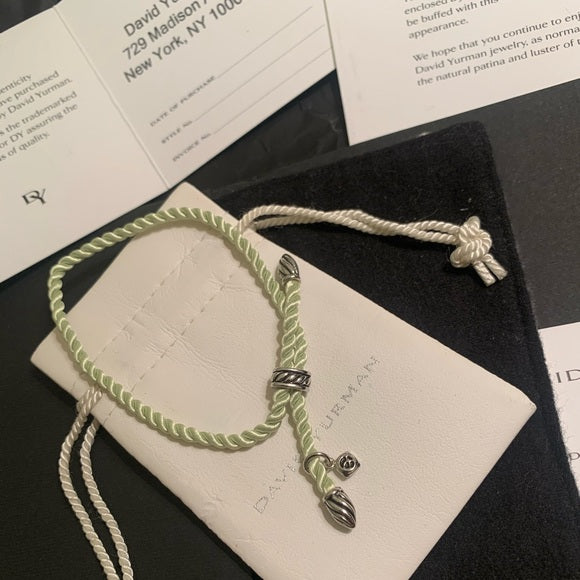 DAVID YURMAN Sterling Silver & Silk Cord Bracelet