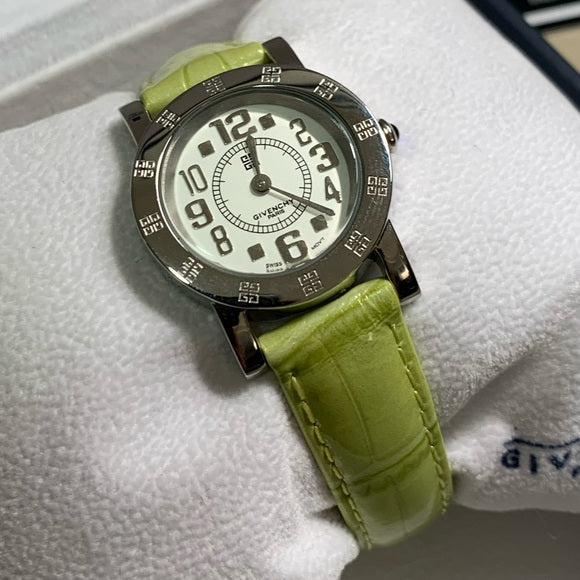 GIVENCHY Lime Green Band Watch NWT