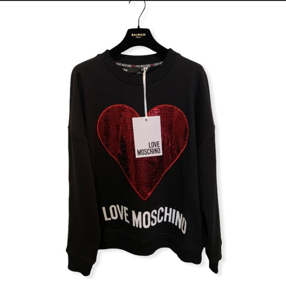 LOVE MOSCHINO French cotton-terry sweatshirt