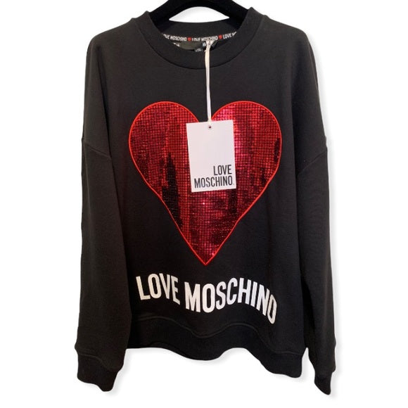 LOVE MOSCHINO French cotton-terry sweatshirt