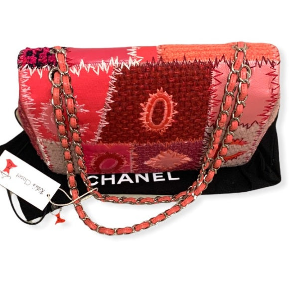 RARE JUMBO CHANEL LIMITED-EDITION PATCHWORK FLAP