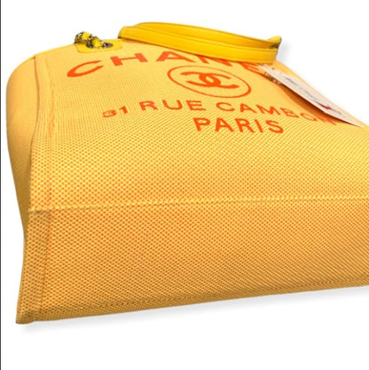 Chanel Yellow Canvas Deauville Tote Small - photo 8 of 14