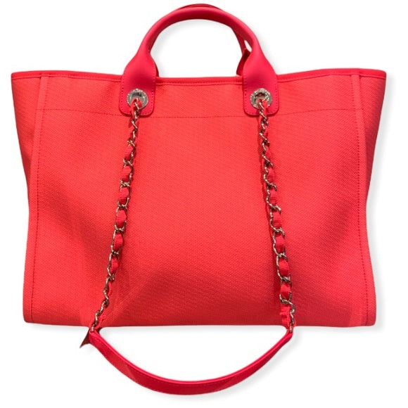 Chanel Dark Pink Mixed Fibers Small Deauville Tote Silver Hardware, 2022  Available For Immediate Sale At Sotheby's