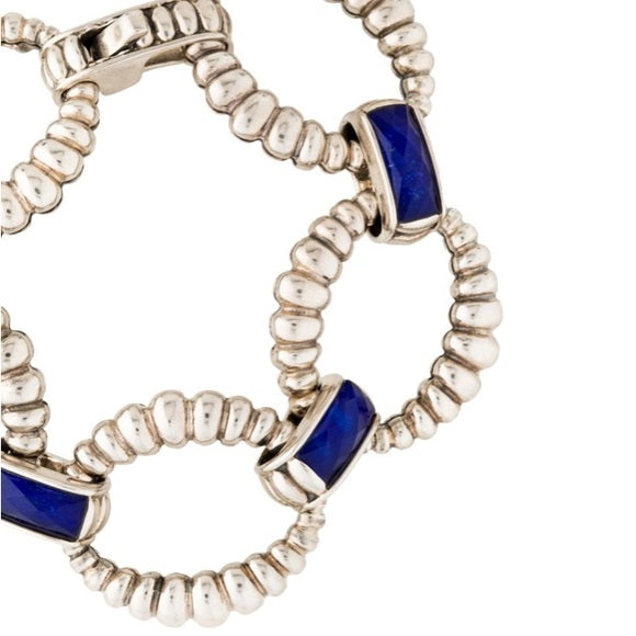 LAGOS Sterling Silver & Lapis Doublet Maya Link Bracelet