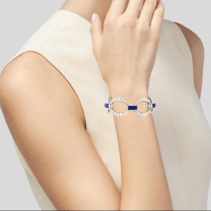 Lagos Sterling Silver & Lapis Doublet Maya Link Bracelet - photo 3 of 10