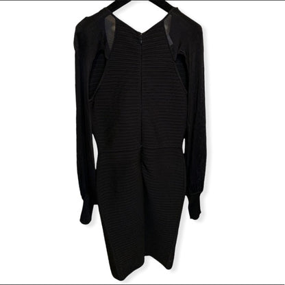 Hervé Léger Paris Bandage Mesh Cut-Out Long Sleeve Dress Small - photo 8 of 13