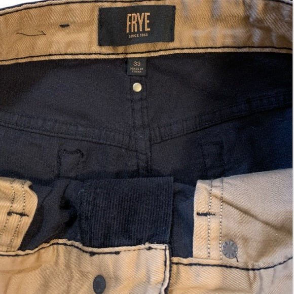 Men’s FRYE Corduroy Black Pants Size: 33