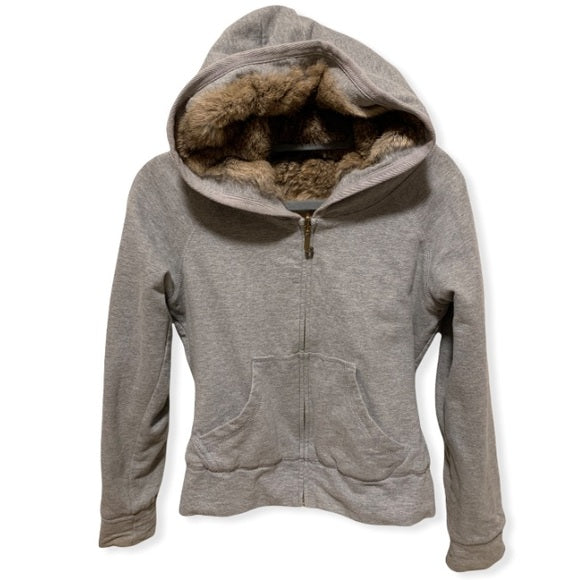 Vintage Juicy Couture Reversible Grey/ Real Rabbit Fur Hoodie