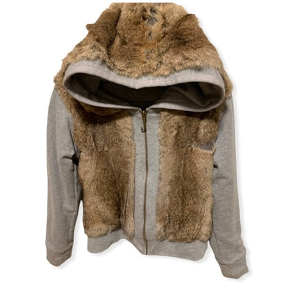 Vintage Juicy Couture Reversible Grey/ Real Rabbit Fur Hoodie - photo 4 of 9