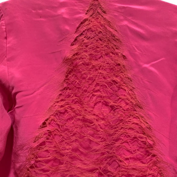 MADISON MARCUS 100% Silk Bright Pink Jacket Size: Small