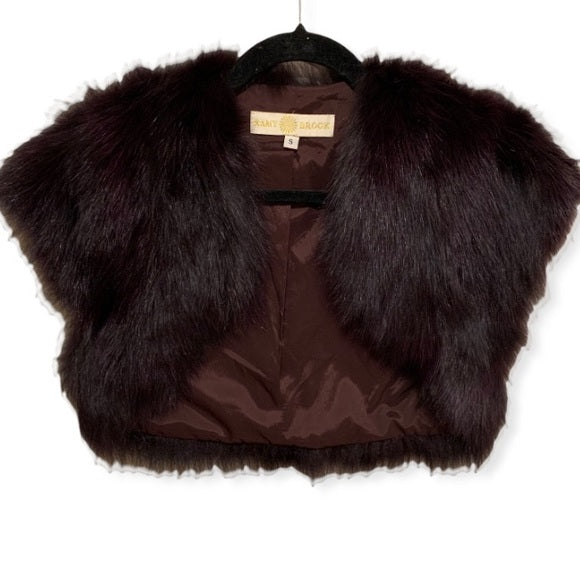 RAMY BROOK Fox Fur Shoulder Vest